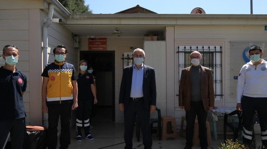 Başkan B&uuml;y&uuml;kg&ouml;z sağlık &ccedil;alışanlarının yanında