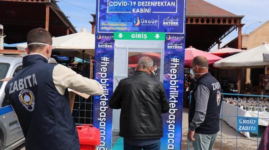 &Uuml;rg&uuml;p&rsquo;te &ouml;nce dezenfekte sonra pazar alışverişi