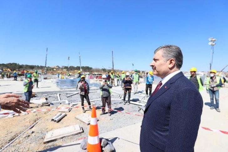 Bakan Koca'dan pandemi hastanelerinin inşaat alanlarında inceleme G2