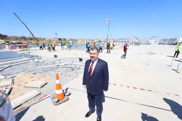 Bakan Koca'dan pandemi hastanelerinin inşaat alanlarında inceleme G3