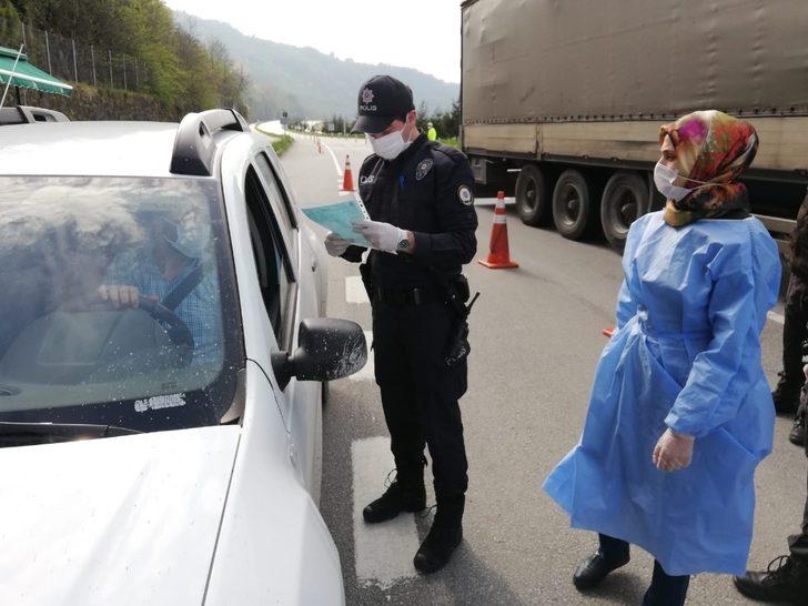 Trabzon-Giresun arasındaki kontrol noktasında uygulamalar devam ediyor G4