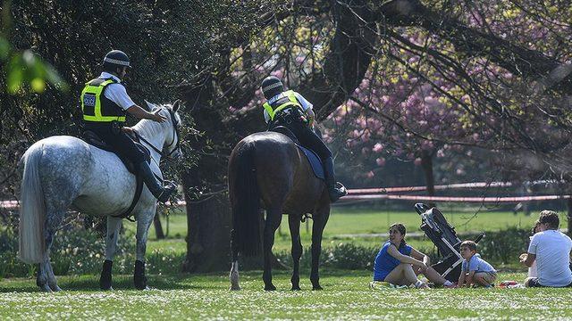 Police in the UK have been using their powers to stop people breaking lockdown rules in parks