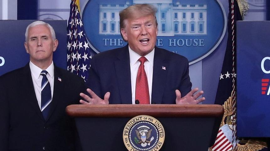 Trump'tan koronavir&uuml;s a&ccedil;ıklaması: 18 eyalette pozitif vaka sayıları d&uuml;ş&uuml;yor