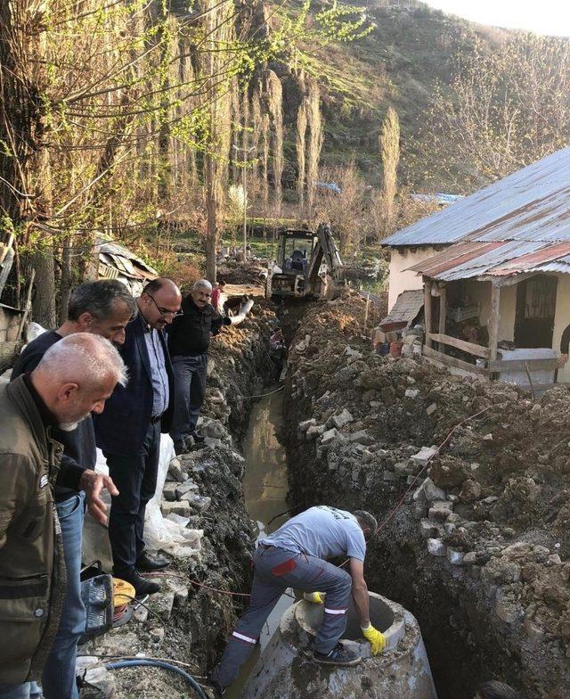 Çukurca Belediyesinden altyapı çalışması