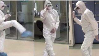 Koronavirüs hastası iyileşen doktor böyle görüntülendi!