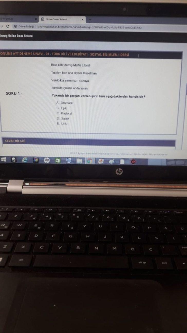 Eyüpsultanlı öğrenciler AYT ile kendilerini test etti G5