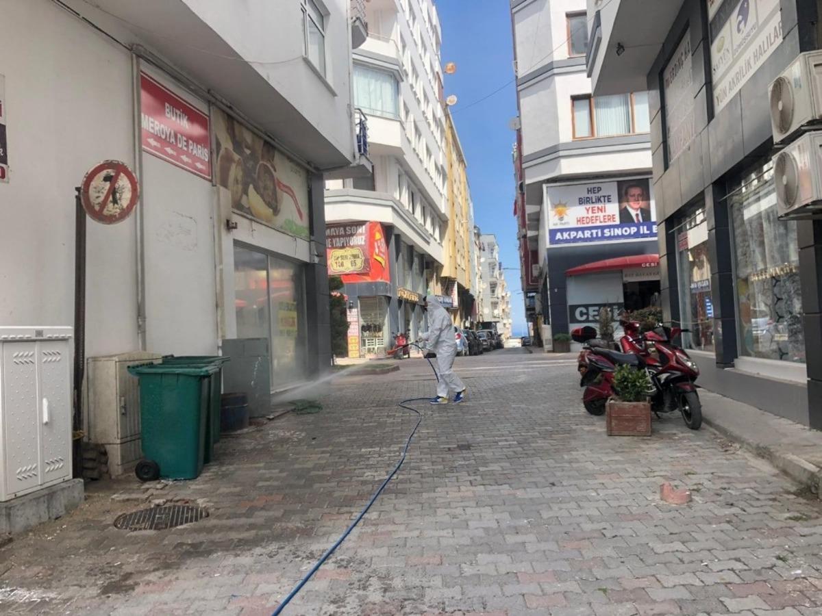 Sinop&rsquo;ta dezenfekte işlemleri devam ediyor