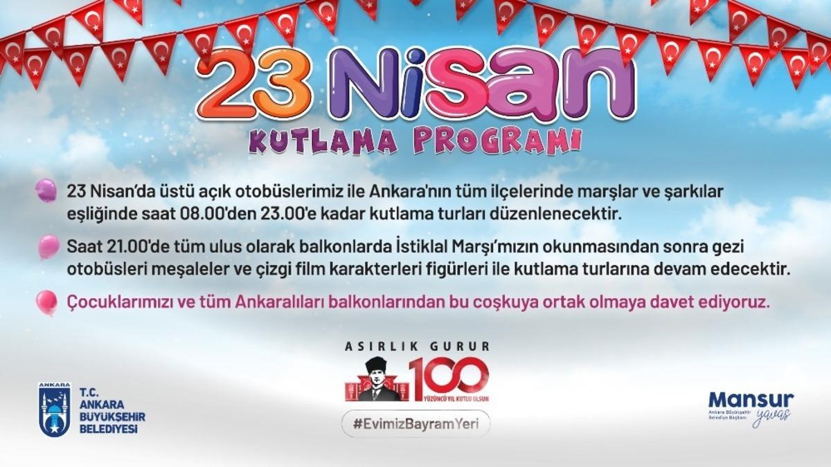 Başkent&rsquo;te 23 Nisan kutlaması &ccedil;ocukların ayağına gidecek
