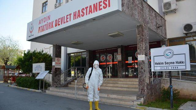 Atatürk Devlet Hastanesi dezenfekte edildi