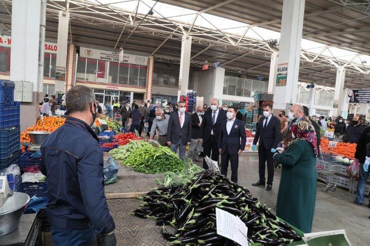 Belediye Başkanı Arı, kapalı pazaryerinde incelemelerde bulundu G3