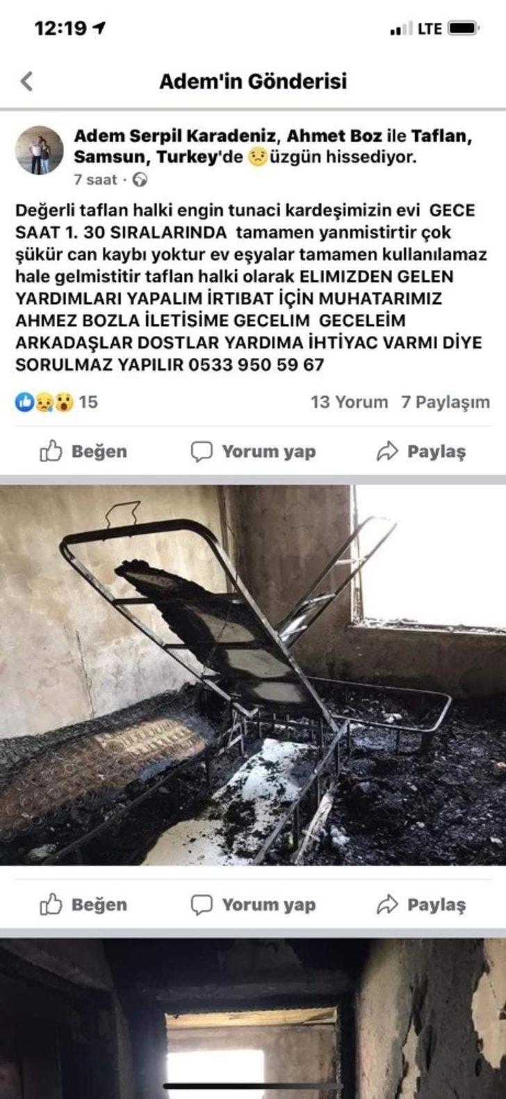 Şizofren şairin evi küle döndü G5