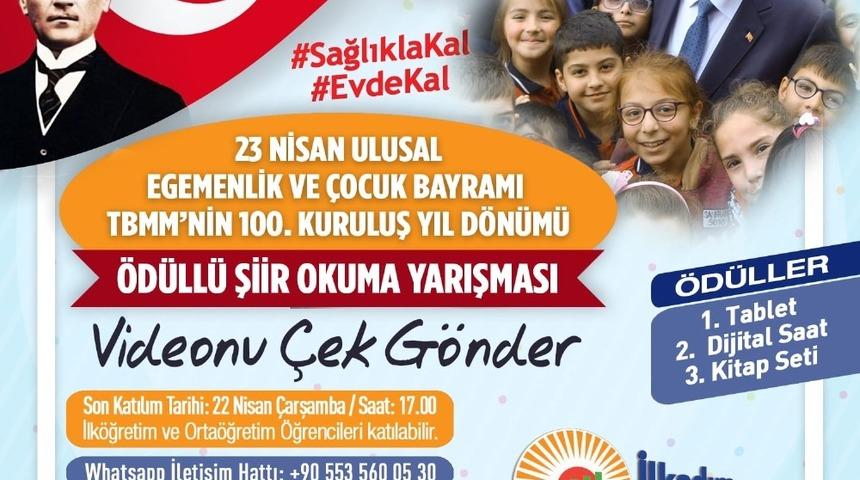 &rsquo;23 Nisan Şiir Yarışması&rsquo;na b&uuml;y&uuml;k ilgi
