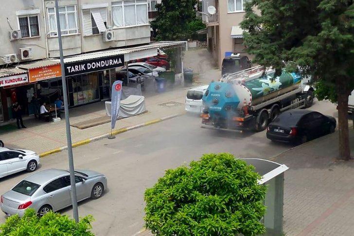 Alanya’da dezenfekte çalışmaları hafta sonu da sürdü G4