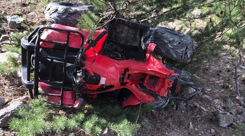 ATV ile gezmek isteyen yaşlı adam kaza yaptı