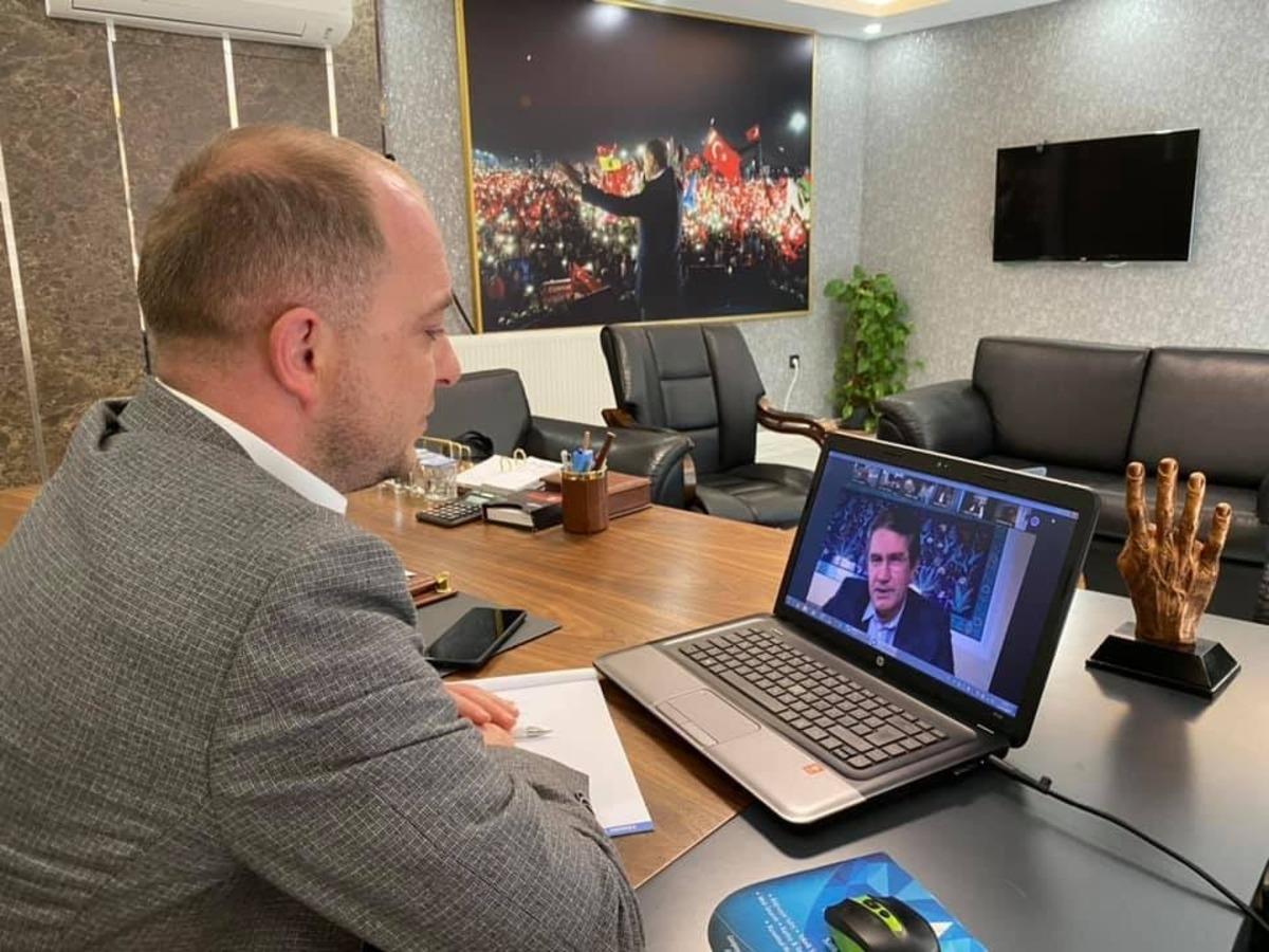 AK Parti Genel Başkan Yardımcı Nurettin Canikli ile telekonferans sistemiyle g&ouml;r&uuml;şt&uuml;ler