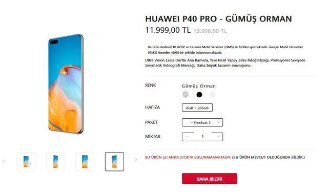 Huawei P40 Pro Türkiye'de Huawei Online Mağaza