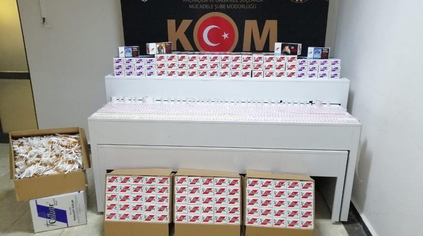 Elazığ’da 225 karton kaçak sigara ve bandroller ele geçirildi