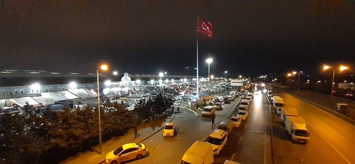 Bayrampaşa sebze halinde sokağa çıkma yasağı yoğunluğu G4