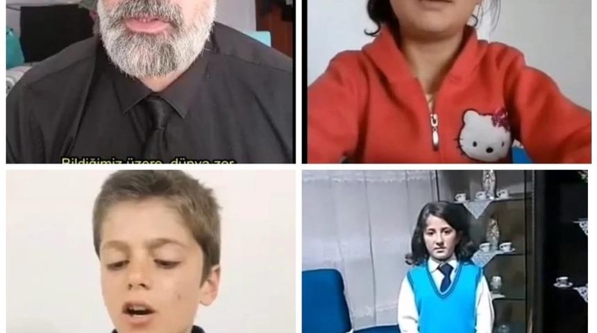 Ortaokul &ouml;ğrencilerinden İngilizce "Evde kal" &ccedil;ağrısı