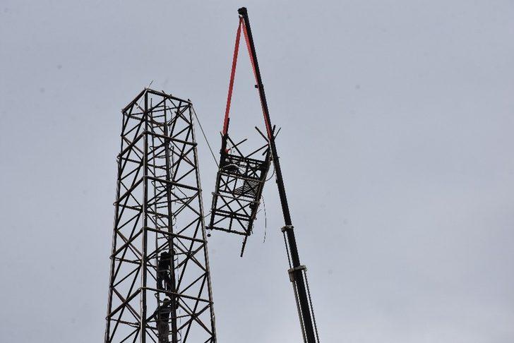 Kızılcahamam’da eski telsiz direği kaldırıldı G2