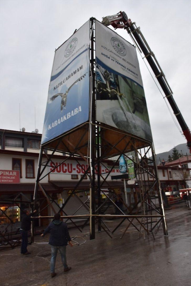 Kızılcahamam’da eski telsiz direği kaldırıldı G3