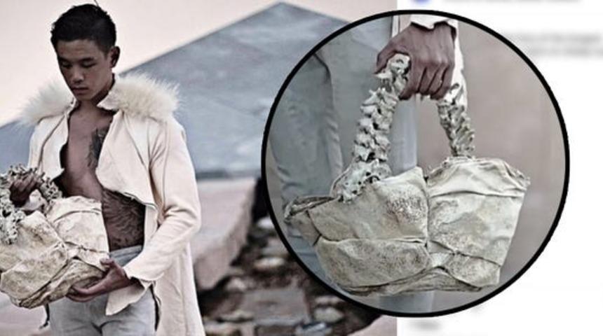 Çocuk omurgasından çanta yapan tasarımcıya tepki yağdı