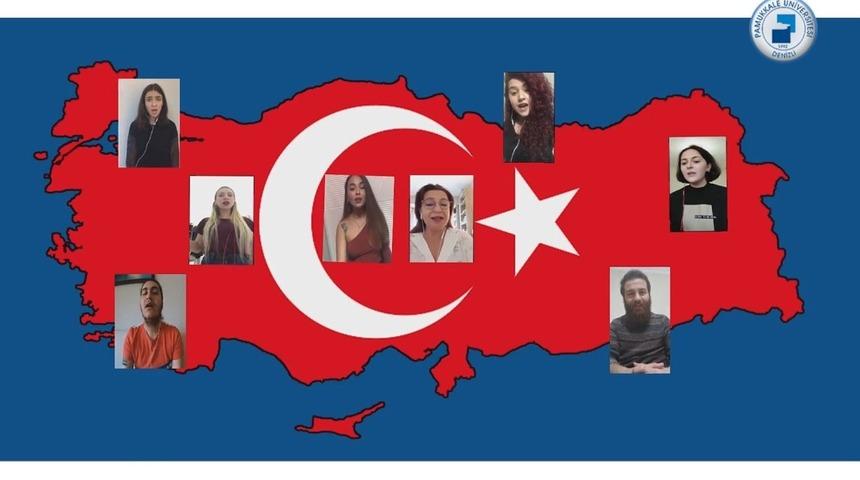 PA&Uuml;&rsquo;l&uuml; &ouml;ğretim &uuml;yesi ve &ouml;ğrencilerden 23 Nisan klipi