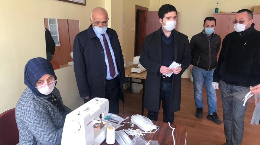&Ccedil;ıldır Belediyesi maske &uuml;retimine başladı