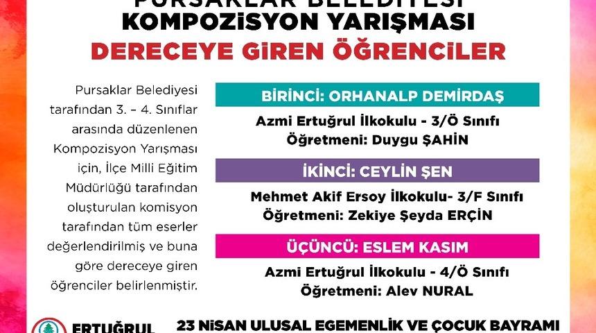 Pursaklar&rsquo;da &ouml;d&uuml;llerle dolu kompozisyon yarışması