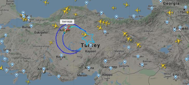 THY uçağından gökyüzünde Türk Bayrağı G2