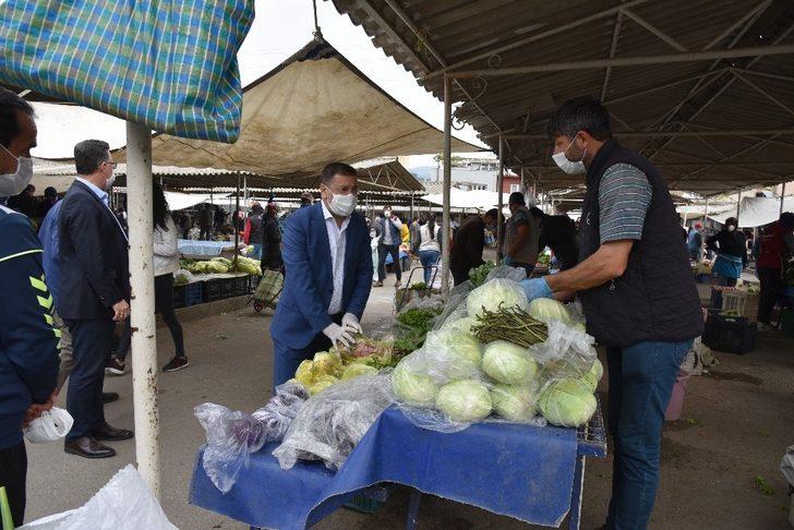Pazarlarda korona virüs tedbirleri en üst seviyeye çıkarıldı G1
