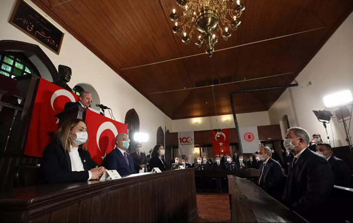 TBMM'nin açılışının 100. yıl dönümü Birinci Meclis'te maskelerle kutlandı G1