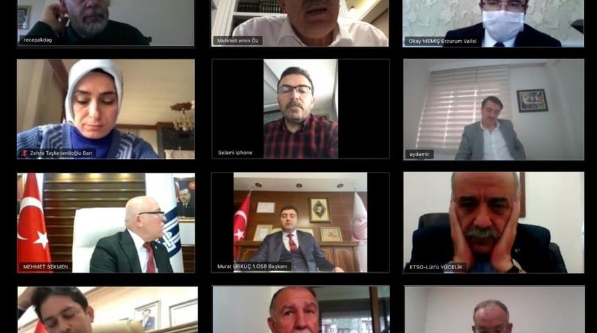 Siyaset, b&uuml;rokrasi ve esnaf video konferansla toplandı