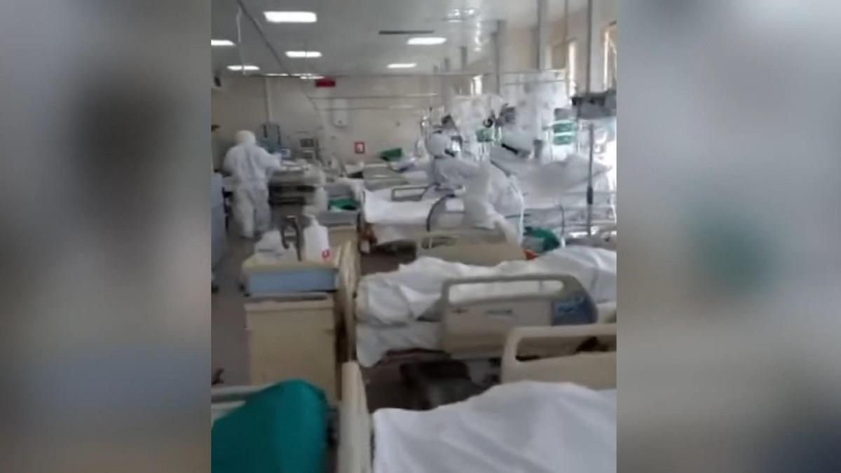Rusya'da doktor yoğun bakım &uuml;nitesini g&ouml;r&uuml;nt&uuml;ledi