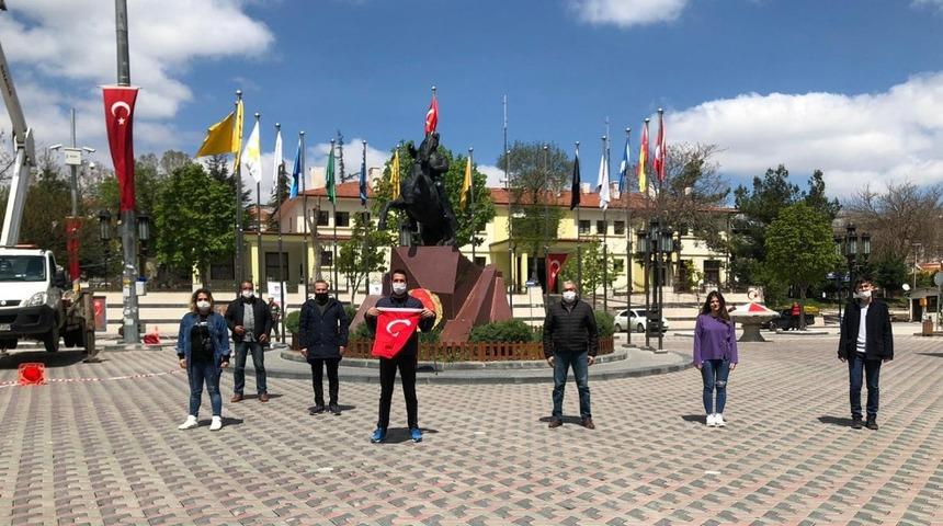 Polatlı&rsquo;da yerel gazetecilerden 23 Nisan&rsquo;da &rsquo;Evde Kalın&rsquo; mesajı