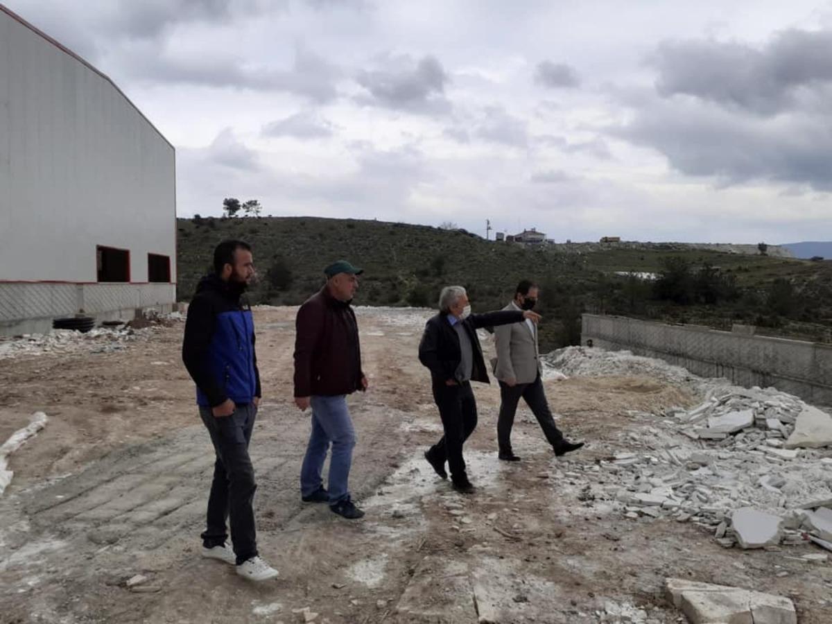 Kaymakam ve belediye başkanından sanayi alanında inceleme