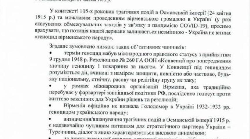 Ukrayna’da’ Ermeni soykırımı’ ifadesini yasakladı