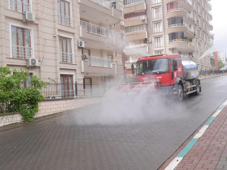 Haliliye’de bina girişleri dezenfekte ediliyor G2