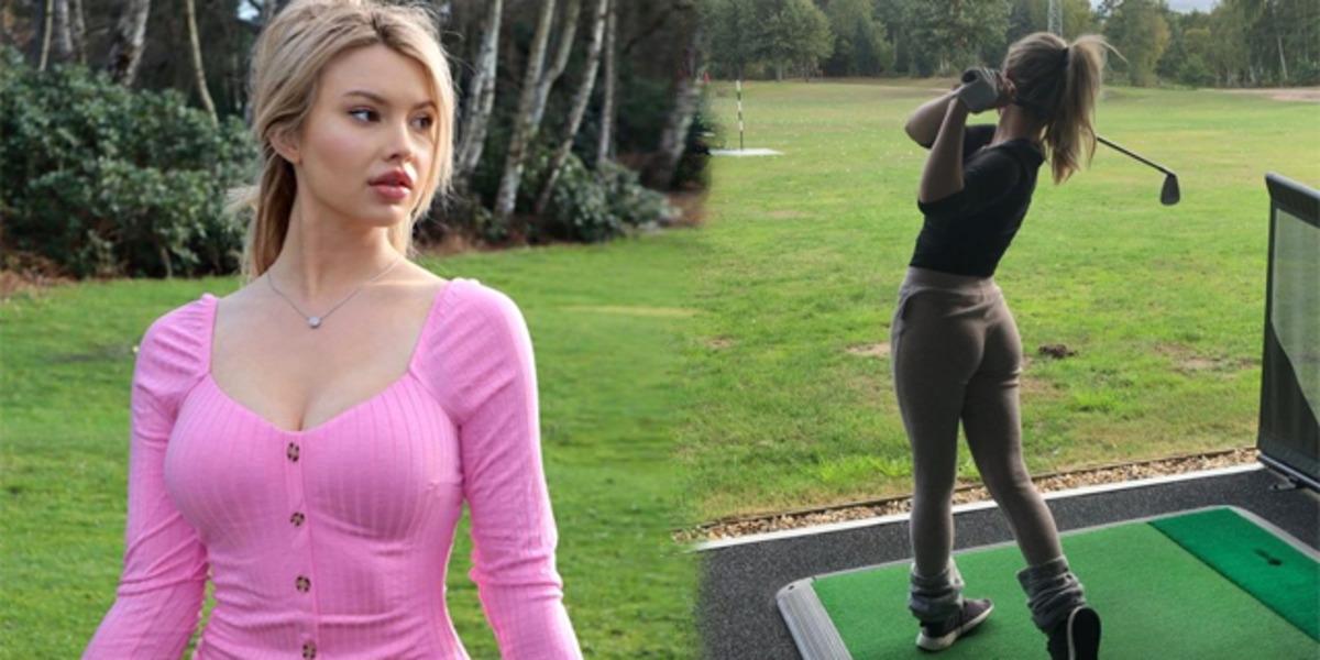 Britanyalı &uuml;nl&uuml; golf&ccedil;&uuml; Lucy Robson karantinada &ouml;yle bir şey yaptı ki...