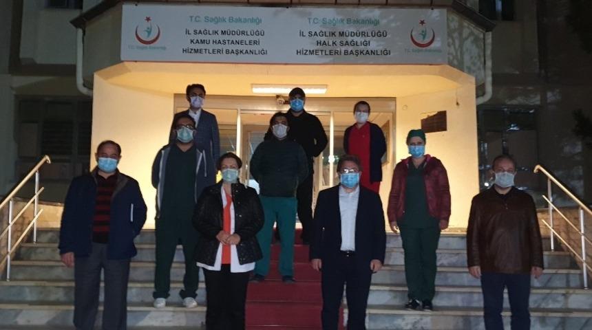 İl Sağlık M&uuml;d&uuml;r&uuml; Benli filyasyon ekibini ziyaret etti