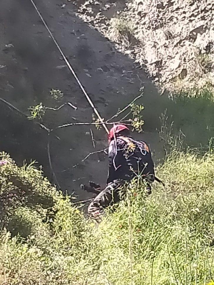 Mahsur kalan keçiyi itfaiye kurtardı G2