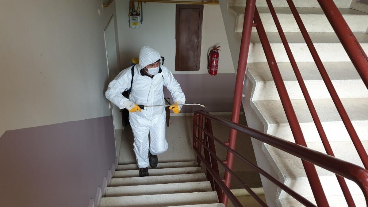 Kaynaşlı&rsquo;da, TOKİ ve Kalıcı Konutlarda dezenfekte edildi