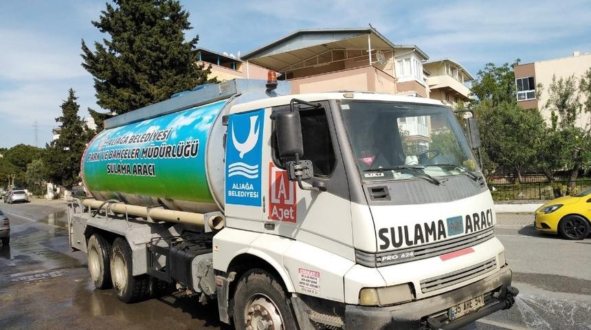 Hijyen &ccedil;alışmaları Aliağa genelinde s&uuml;r&uuml;yor