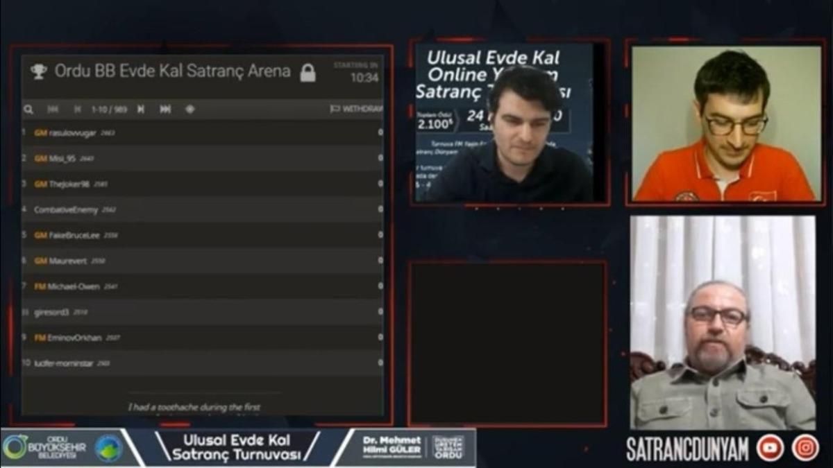 Online satran&ccedil; turnuvasının şampiyonu Misratdin İskandarov oldu