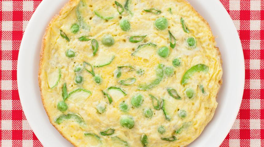 Bezelyeli naneli omlet