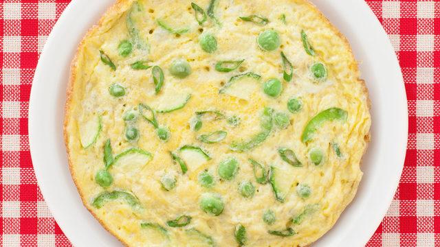 Bezelyeli naneli omlet