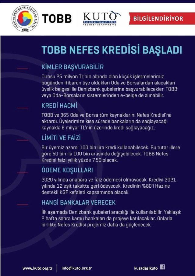 TOBB Nefes kredisi Kuşadası’nda da başladı