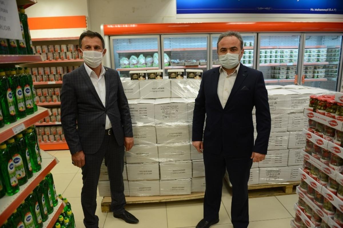 Gıda bankasına 1 ton peynir bağışlandı