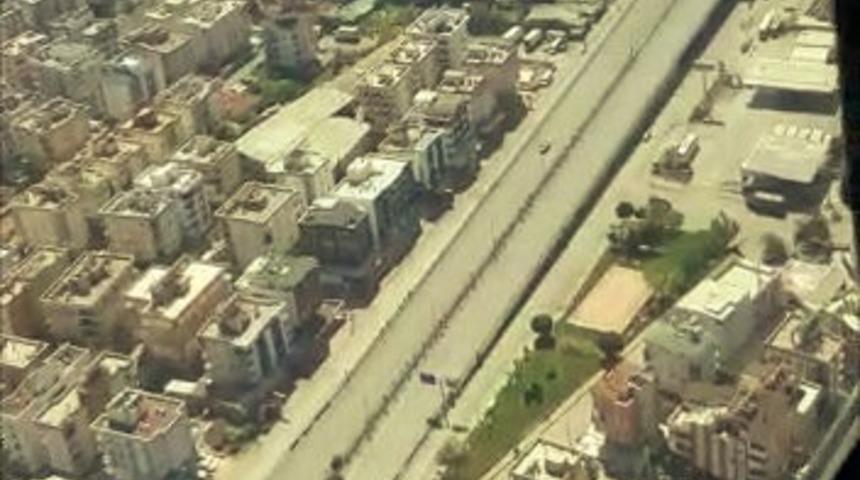 Antalya trafiği havadan helikopter ve drone ile denetlendi