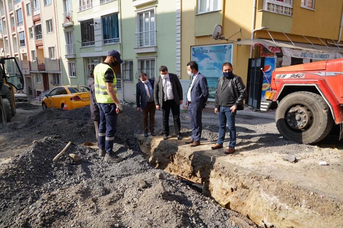 Başkan Sarıkurt &ccedil;alışmaları yerinde inceledi